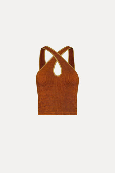 matelass' jersey crossed top-Top-forte_forte-Debs Boutique